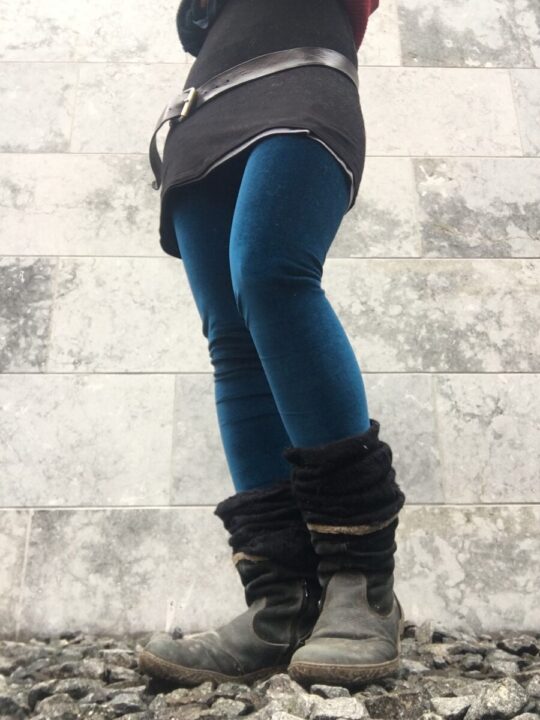 Leggings Samt - petrol