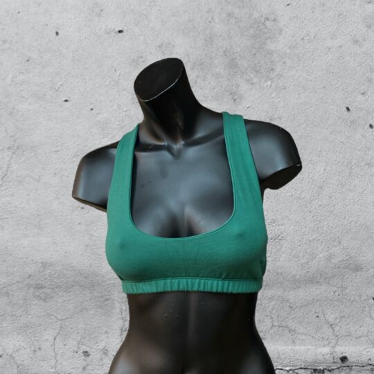 Bralette „Eva“ Baumwolljersey - tannengrün