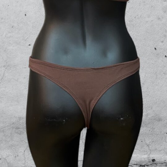 Tanga „Jule“ Baumwolljersey - schokobraun