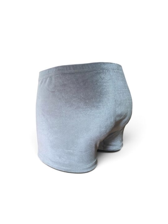 Boxershort aus silbernem Samt