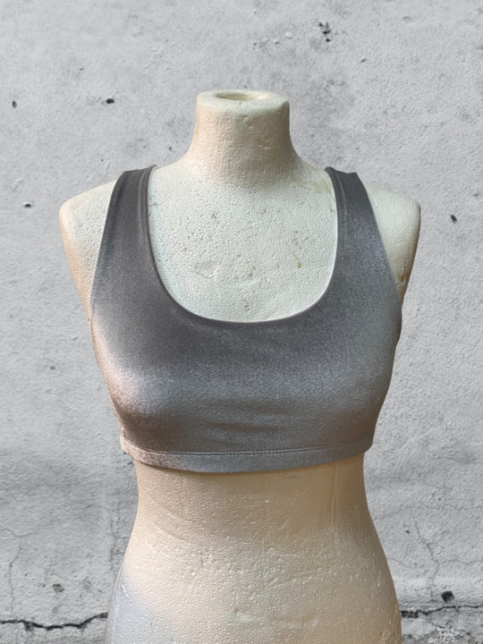 Bralette „Tina“ Samt - silber